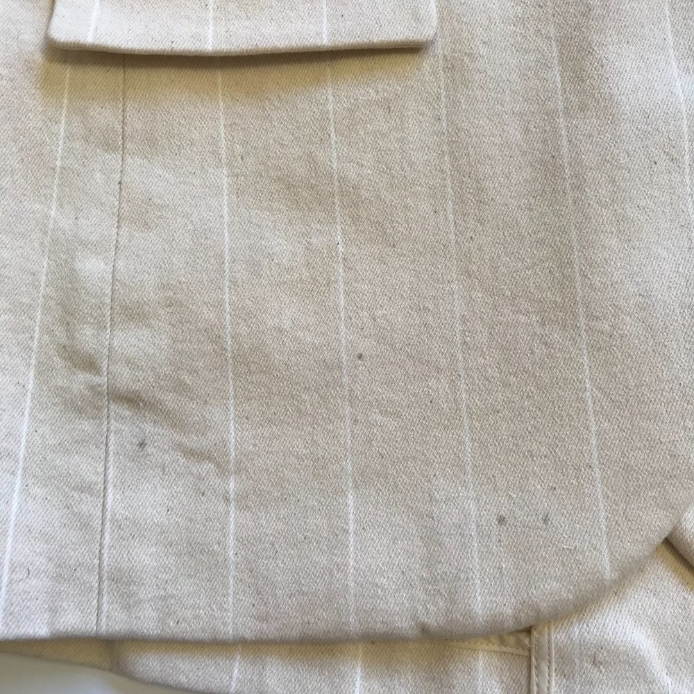 NWT JCrew Alfie Blazer Jacket Womens 4 Tan Natural Denim Stripe Cotton BA437 NEW - Picture 8 of 12